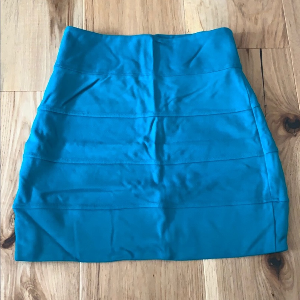 Talula teal mini skirt
